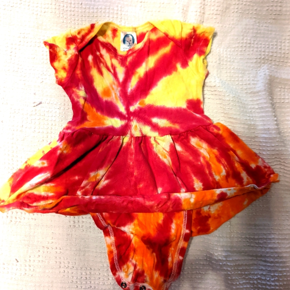 Gerber onesie tie-dye dress
